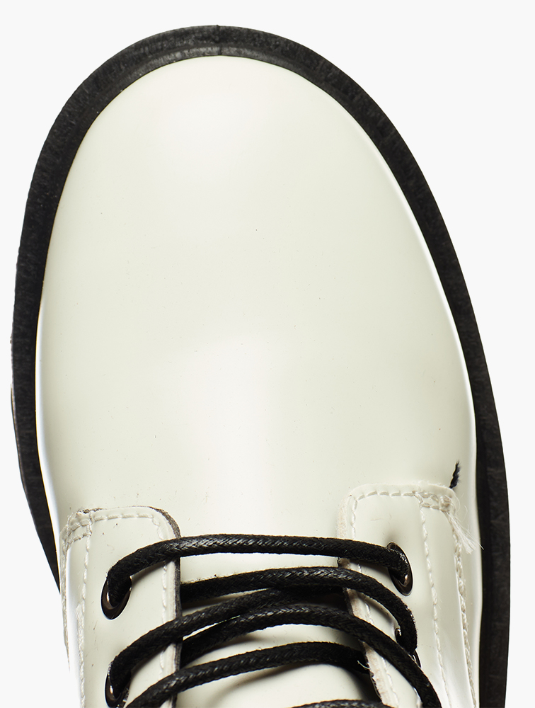 MyRunway | Shop Soviet White & Black Lace Up Zoe Boots for Women